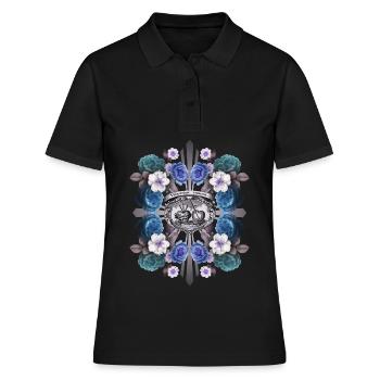 Sacré-Cœur de Jésus, Jésus-Christ, Rose Decor - Polo Femme - noir - Devant - Ailine (174cm)