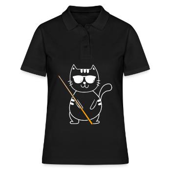 Billard 8 boules - Polo Femme - noir - Devant - Ailine (174cm)