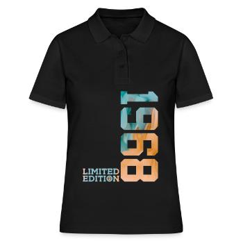 58. GEBURTSTAG LIMITED EDITION 1968 - Frauen Polo Shirt - Schwarz - Vorne - Ailine (174cm)