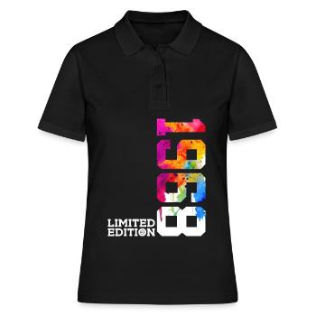 58. GEBURTSTAG LIMITED EDITION 1968 - Frauen Polo Shirt - Schwarz - Vorne - Ailine (174cm)