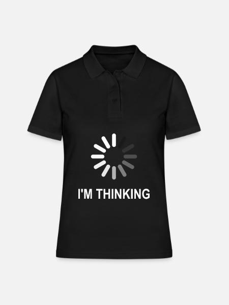 I'm Thinking - Frauen Polo Shirt - Schwarz