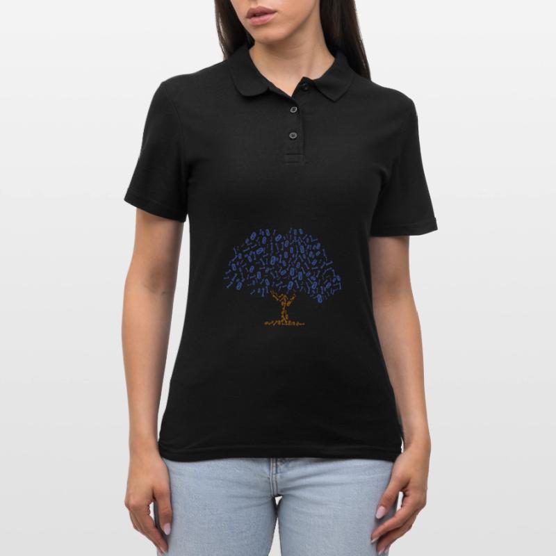 Binary Tree Admin Hacker Coder Programmierer Frauen Polo Shirt