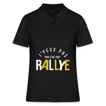 Je peux pas j'ai RALLYE - Polo Femme - noir - Devant - Ailine (174cm)