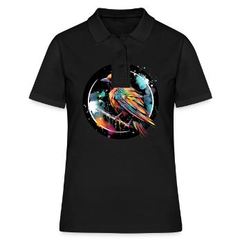 Vogel Singvogel Geschenk für Vogel Fans Natur - Frauen Polo Shirt - Schwarz - Vorne - Ailine (174cm)