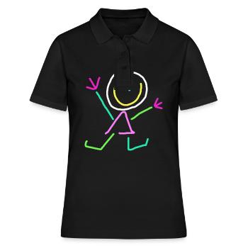 chiffre de bâton - Polo Femme - noir - Devant - Ailine (174cm)