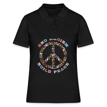 Mettre fin au racisme, construire la paix - Polo Femme - noir - Devant - Ailine (174cm)