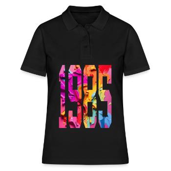 BUNT 41. GEBURTSTAG 1985 - Frauen Polo Shirt - Schwarz - Vorne - Ailine (174cm)