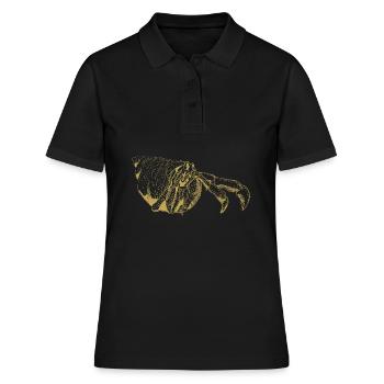 Dessins illustrés avec le cancer - Polo Femme - noir - Devant - Ailine (174cm)