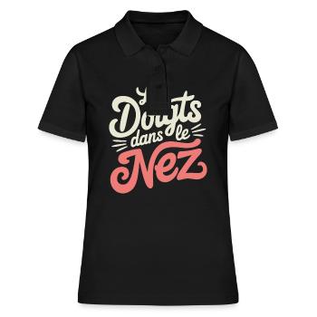 Les doigts dans le nez - Polo Femme - noir - Devant - Ailine (174cm)