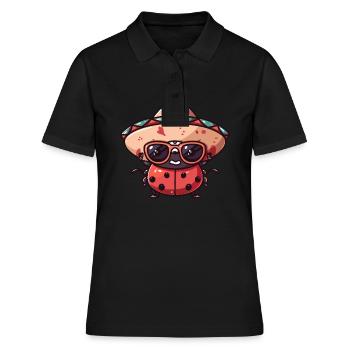 Coccinelle Sombrero - Polo Femme - noir - Devant - Ailine (174cm)