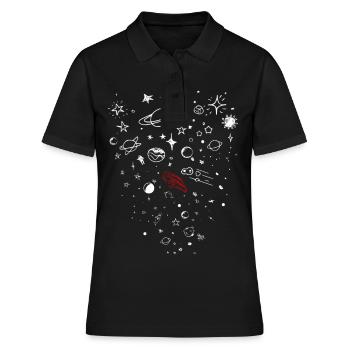 shoots tesla into space - Women's Polo Shirt - black - Front - Ailine (174cm)