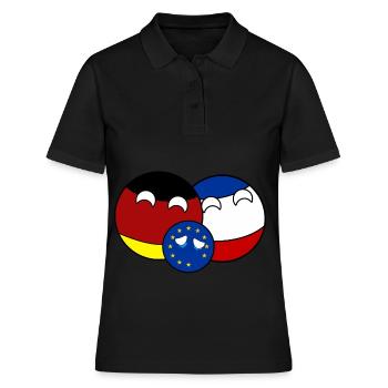 Countryball Germany France EU - Brexit - Women's Polo Shirt - black - Front - Ailine (174cm)