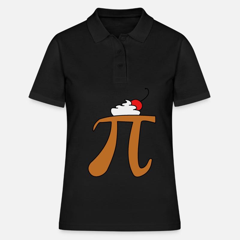 Pi - Pie - Math - Drôle de design - Polo Femme - noir