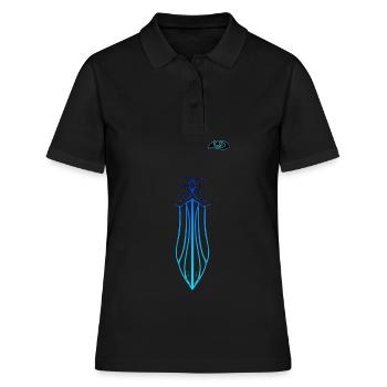 Odin - Frauen Polo Shirt - Schwarz - Vorne - Ailine (174cm)