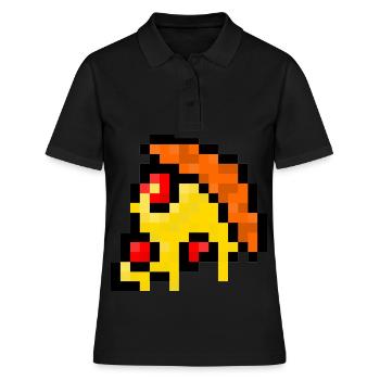 Pixel Pizza - Women's Polo Shirt - black - Front - Ailine (174cm)