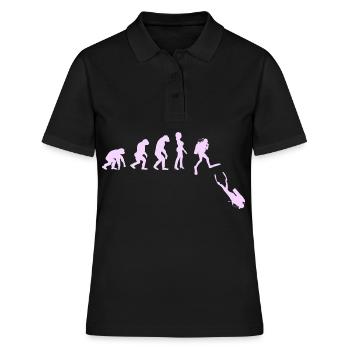Plongée sous-marine Diver Evolution Pink - Polo Femme - noir - Devant - Ailine (174cm)