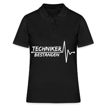 Techniker Abschluss Prüfung bestanden Meister - Frauen Polo Shirt - Schwarz - Vorne - Ailine (174cm)