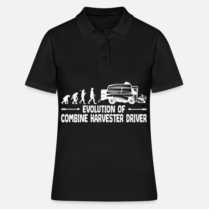 Combinez Grain Farmer Evolution Funny - Polo Femme - noir
