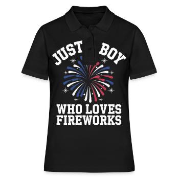 Pyrotechnie Feux d’artifice Pyrotechnie - Polo Femme - noir - Devant - Ailine (174cm)