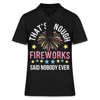 Pyrotechniker Feuerwerk Pyrotechnik - Frauen Polo Shirt - Schwarz - Vorne - Ailine (174cm)