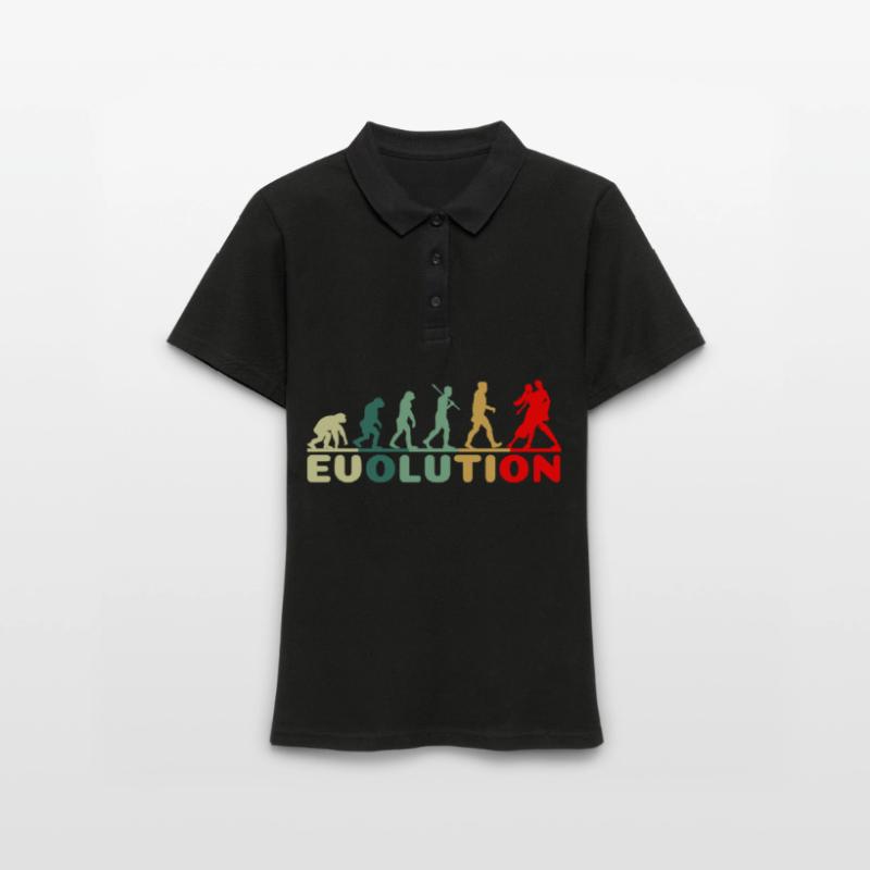 Tango dance dance evolution retro for dance couple Women's Polo Shirt