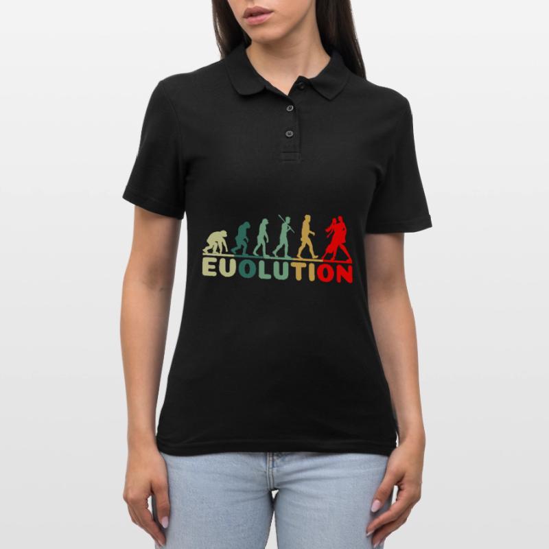 Tango dance dance evolution retro for dance couple Women's Polo Shirt