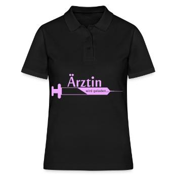 Le médecin charge des études de médecine pour un étudiant - Polo Femme - noir - Devant - Ailine (174cm)