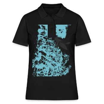 Whitewater canoe kayak wave whitewater gift - Women's Polo Shirt - black - Front - Ailine (174cm)