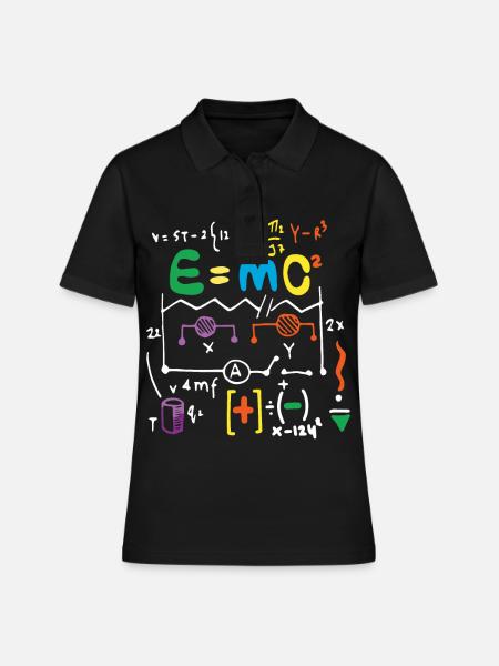 Formule de relativité physique - Polo Femme - noir