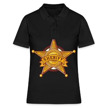 Sheriff Offizier Sheriffstern Dienstmarke - Frauen Polo Shirt - Schwarz - Vorne - Ailine (174cm)