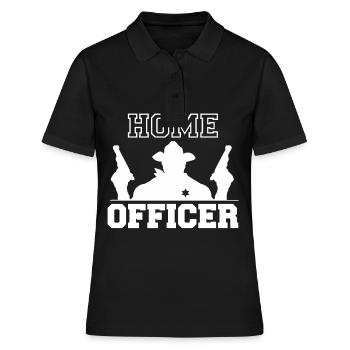 Sheriff Home Officer Sheriffstern Pistolen - Frauen Polo Shirt - Schwarz - Vorne - Ailine (174cm)