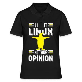 Ich will Linux du Nerd und keine Geeks - Frauen Polo Shirt - Schwarz - Vorne - Ailine (174cm)