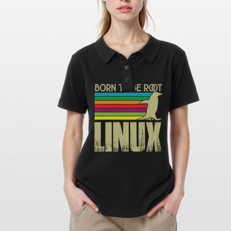 Linux Born to be root Admin Linux Women's Polo Shirt