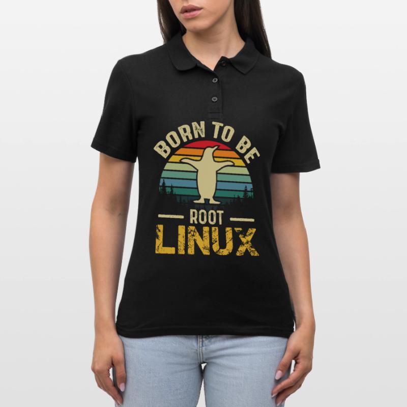 Born To Be Root Linux Nerd Admin Geek Women's Polo Shirt