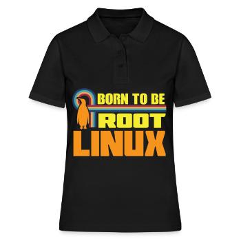 Linux Born To Be Root Nerd zum Coding Geek - Polo Femme - noir - Devant - Ailine (174cm)