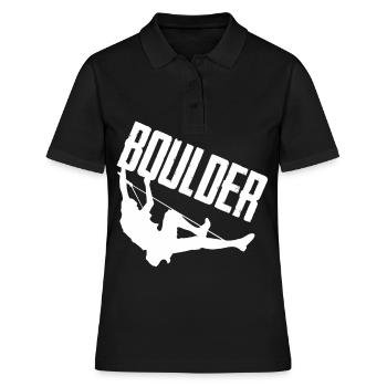 Bouldering Mountaineers Climbing Wall Climbing - Women's Polo Shirt - black - Front - Ailine (174cm)