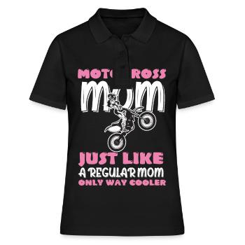 Motocross Mère Moto Tout-Terrain - Polo Femme - noir - Devant - Ailine (174cm)