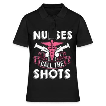 Krankenschwester zu den Spritzen - Frauen Polo Shirt - Schwarz - Vorne - Ailine (174cm)