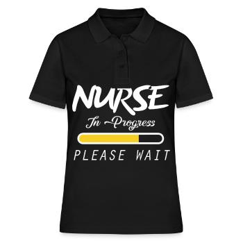 Krankenschwester kommt Krankenhaus Unfall Arzt - Frauen Polo Shirt - Schwarz - Vorne - Ailine (174cm)