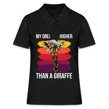 Giraffen Traum Afrika Giraffe Savanne - Frauen Polo Shirt - Schwarz - Vorne - Ailine (174cm)