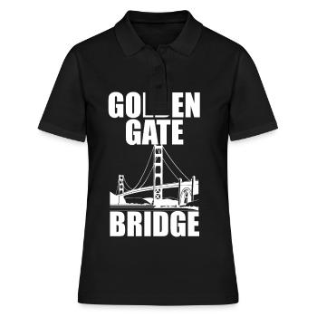 Golden Gate Bridge Baie de Californie - Polo Femme - noir - Devant - Ailine (174cm)