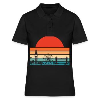 London Sunrise Big Ben Tower Bridge London Eye - Women's Polo Shirt - black - Front - Ailine (174cm)