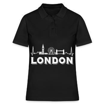 London Heartbeat Big Ben Ferris Wheel UK - Women's Polo Shirt - black - Front - Ailine (174cm)