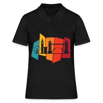 Big Ben Tower Bridge Westminster London England - Women's Polo Shirt - black - Front - Ailine (174cm)