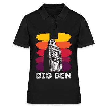 Big Ben Londres Angleterre Royaume-Uni Anglais - Polo Femme - noir - Devant - Ailine (174cm)