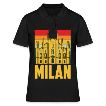 Mailänder Dom in Mailand Italien Domkirche - Frauen Polo Shirt - Schwarz - Vorne - Ailine (174cm)