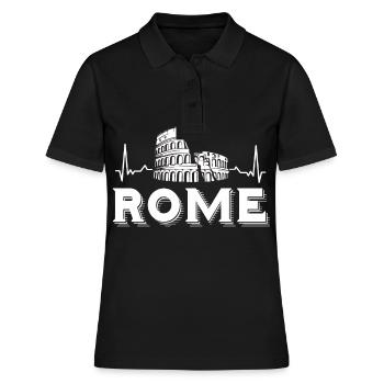 Rome Heartbeat Italie Colisée Toscane - Polo Femme - noir - Devant - Ailine (174cm)