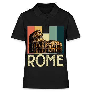 Colisée Gladiateurs romains Italie Antiquité - Polo Femme - noir - Devant - Ailine (174cm)