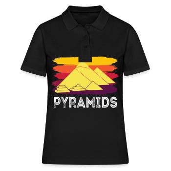 Gizeh Pyramide Ägypten Sphinx Anubis - Frauen Polo Shirt - Schwarz - Vorne - Ailine (174cm)