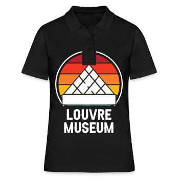 Paris Louvre Museum Kunst Frankreich - Frauen Polo Shirt - Schwarz - Vorne - Ailine (174cm)